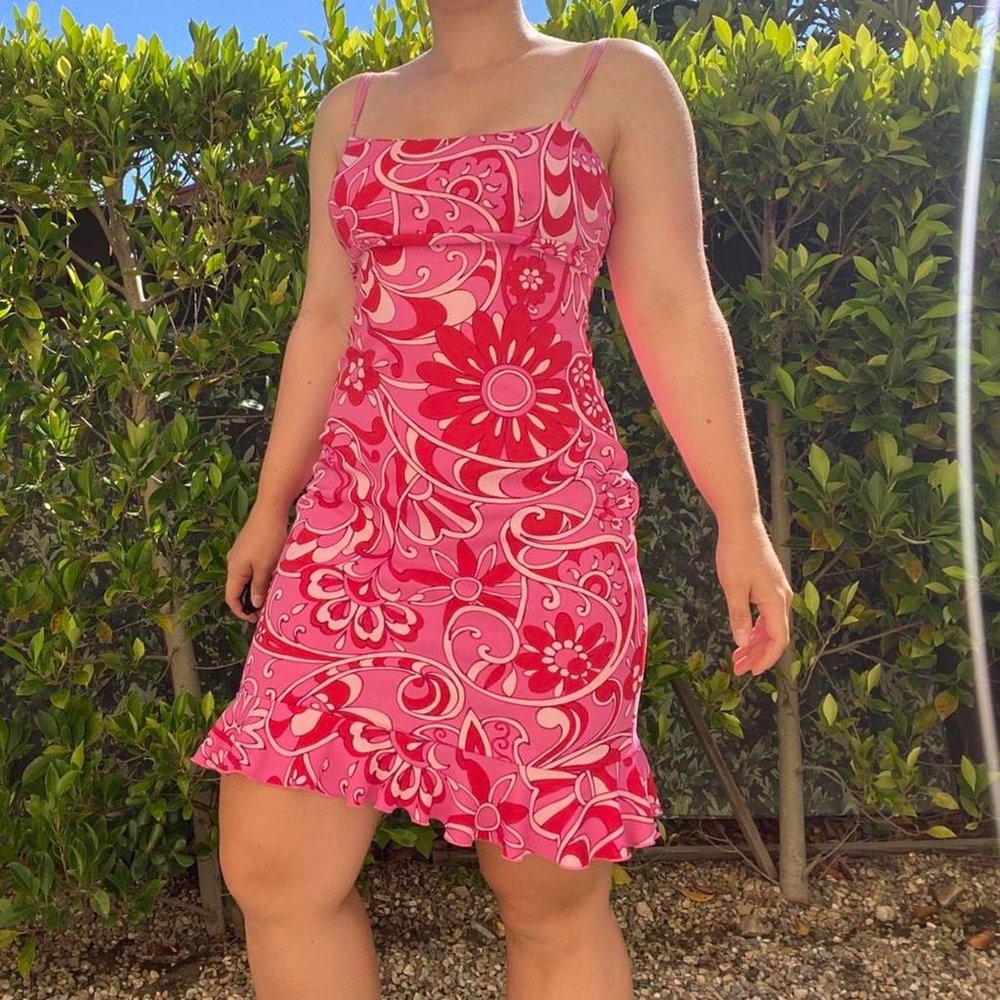 CITY STUDIO hot pink and red paisley